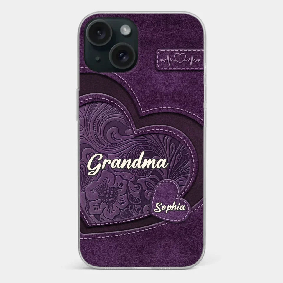Grandma, Your Love Has Shaped Me In Lasting Ways - Family Personalized Custom Clear Phone Case - Gift For Mom, Grandma