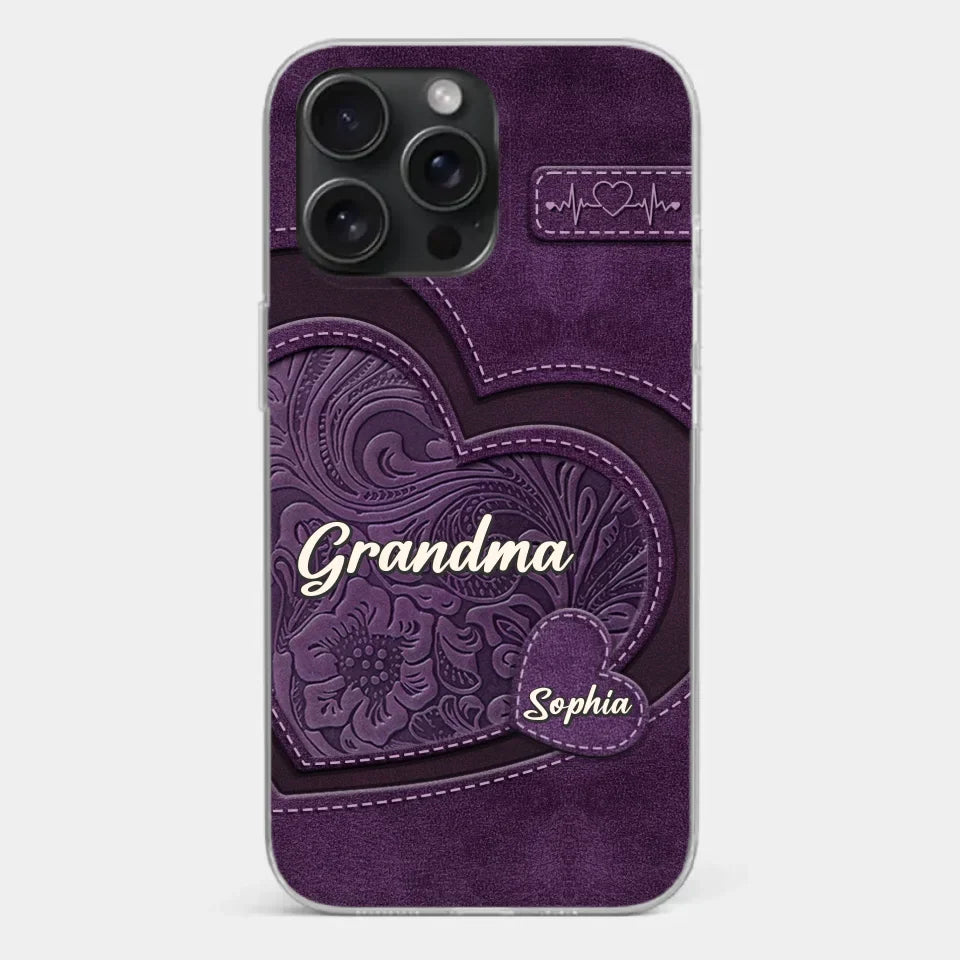 Grandma, Your Love Has Shaped Me In Lasting Ways - Family Personalized Custom Clear Phone Case - Gift For Mom, Grandma