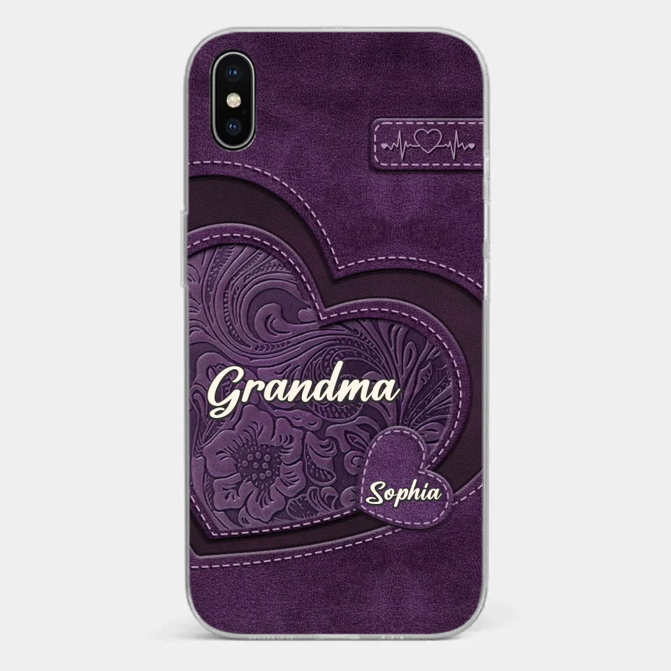 Grandma, Your Love Has Shaped Me In Lasting Ways - Family Personalized Custom Clear Phone Case - Gift For Mom, Grandma