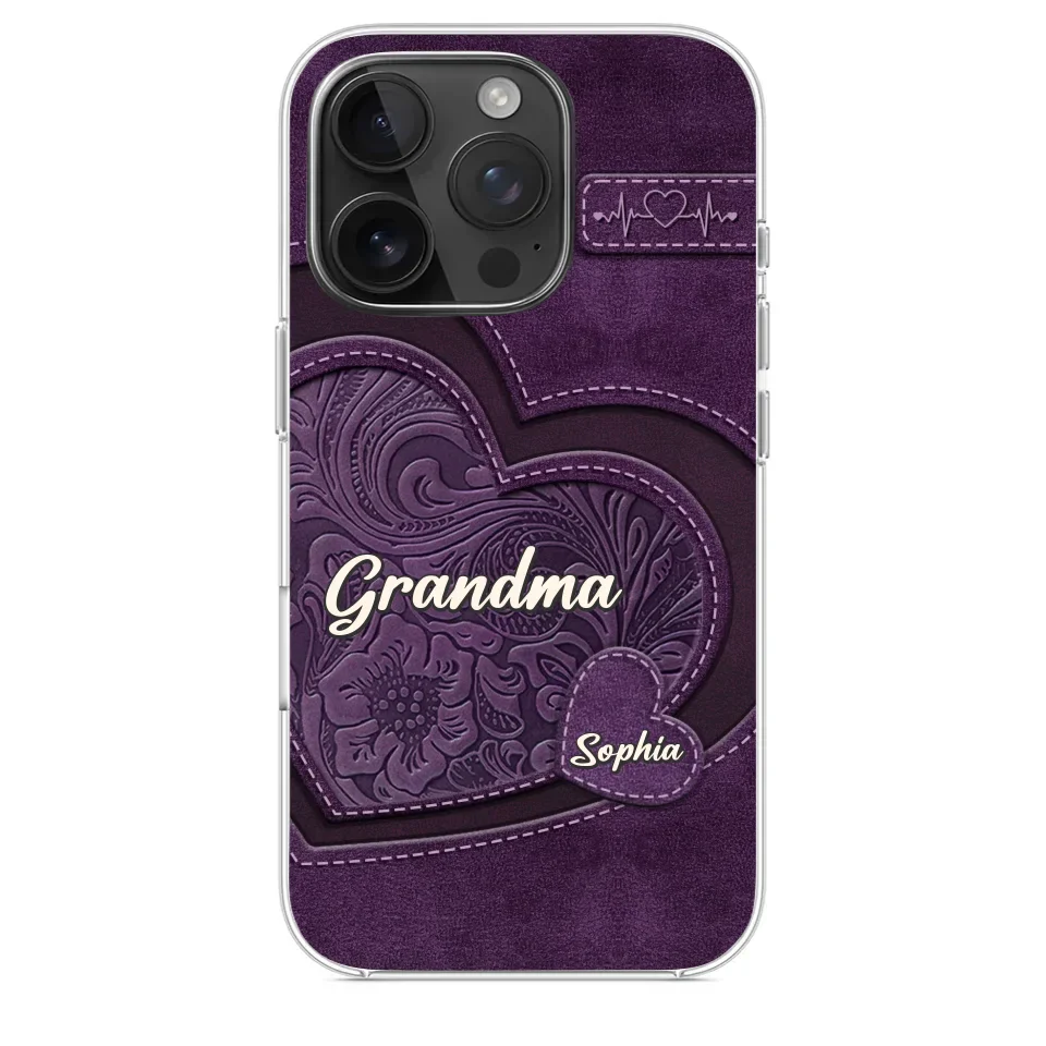 Grandma, Your Love Has Shaped Me In Lasting Ways - Family Personalized Custom Clear Phone Case - Gift For Mom, Grandma