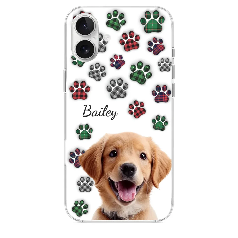Custom Photo My Best Friend Has Four Paws - Dog & Cat Personalized Custom 3D Inflated Effect Printed Clear Phone Case - Gift For Pet Owners, Pet Lovers