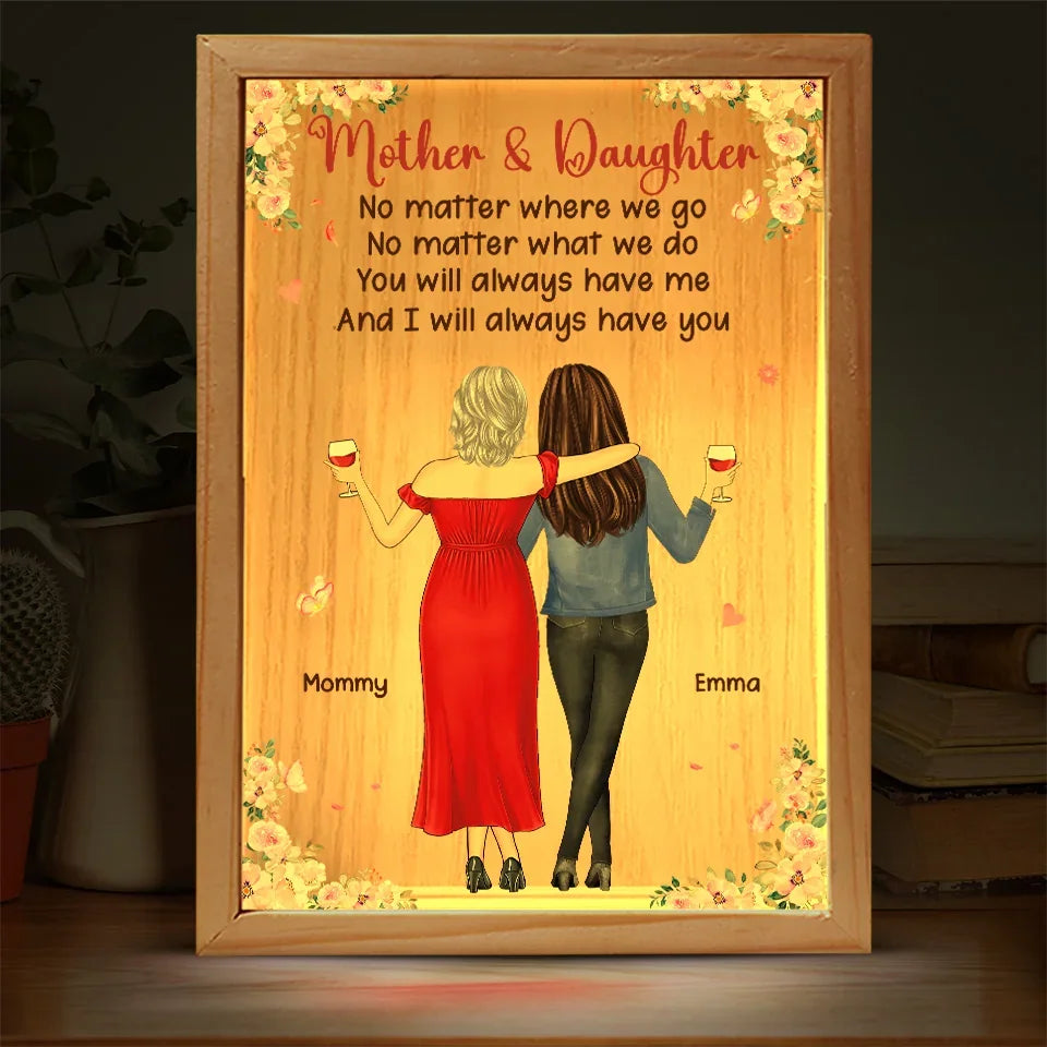 No One Will Ever Love You Like Your Mom Does - Family Personalized Custom Frame Light Box - Gift For Mom, Daughter
