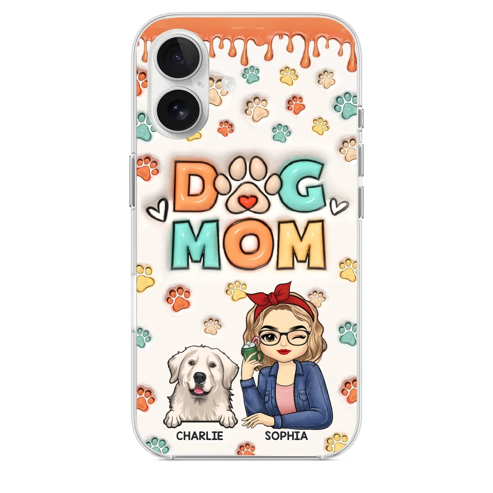 The Road To My Heart Is Filled With Paw Prints - Dog & Cat Personalized Custom 3D Inflated Effect Printed Clear Phone Case - Gift For Pet Owners, Pet Lovers