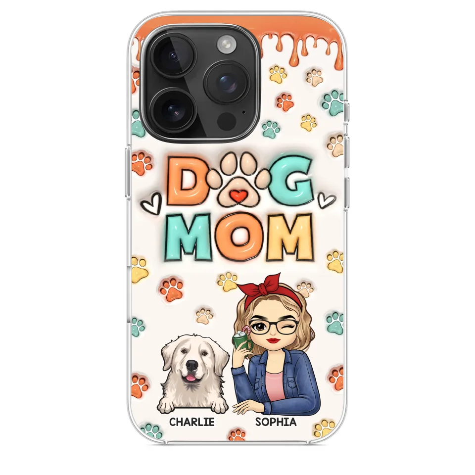 The Road To My Heart Is Filled With Paw Prints - Dog & Cat Personalized Custom 3D Inflated Effect Printed Clear Phone Case - Gift For Pet Owners, Pet Lovers