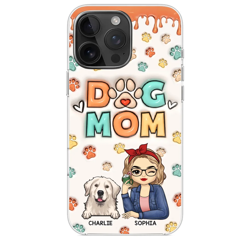 The Road To My Heart Is Filled With Paw Prints - Dog & Cat Personalized Custom 3D Inflated Effect Printed Clear Phone Case - Gift For Pet Owners, Pet Lovers