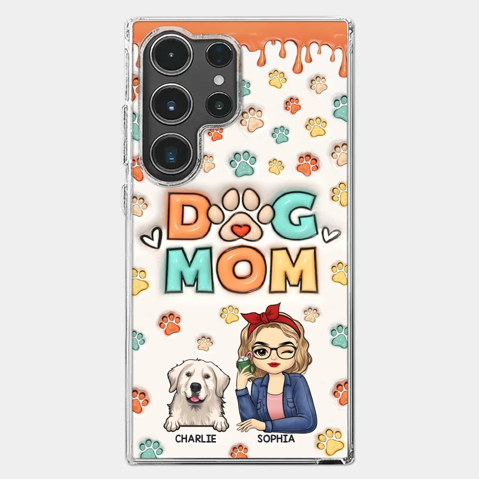 The Road To My Heart Is Filled With Paw Prints - Dog & Cat Personalized Custom 3D Inflated Effect Printed Clear Phone Case - Gift For Pet Owners, Pet Lovers