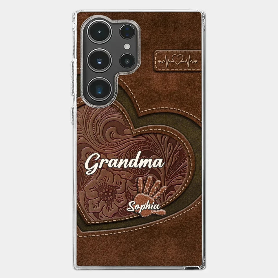 Grandma’s Hands, A Map Of Love And Wisdom - Family Personalized Custom Clear Phone Case - Gift For Mom, Grandma