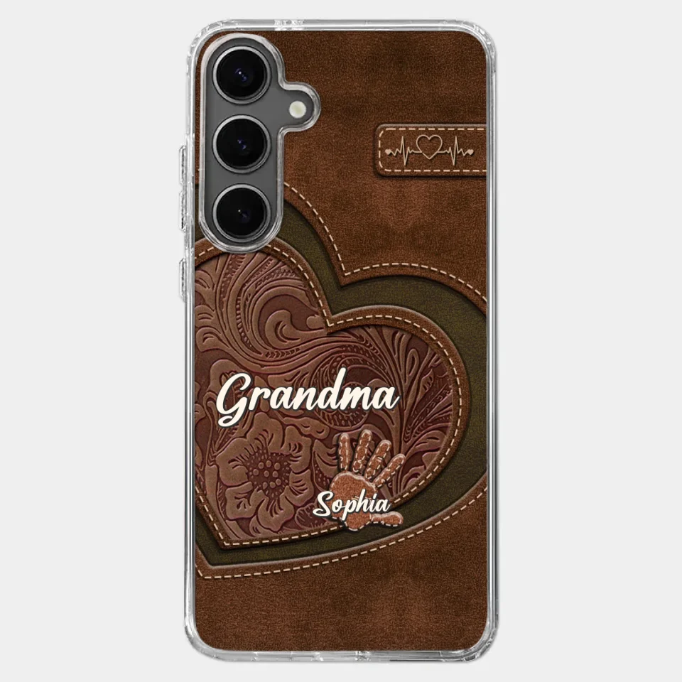 Grandma’s Hands, A Map Of Love And Wisdom - Family Personalized Custom Clear Phone Case - Gift For Mom, Grandma