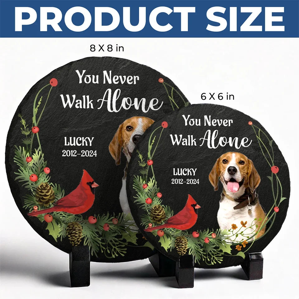 Custom Photo I'm Always With You - Memorial Personalized Custom Round Shaped Stone With Stand - Sympathy Gift For Pet Owners, Pet Lovers