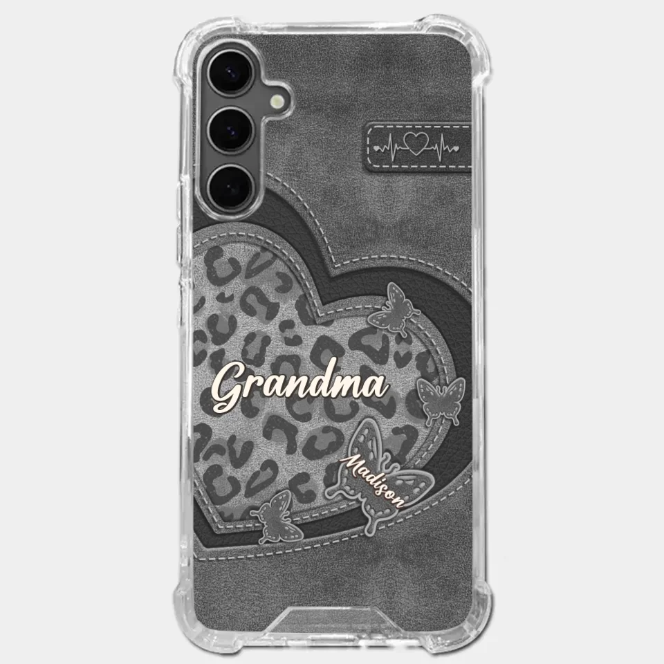 Grandma’s Love Is The Warmest Place To Be - Family Personalized Custom Clear Phone Case - Gift For Mom, Grandma