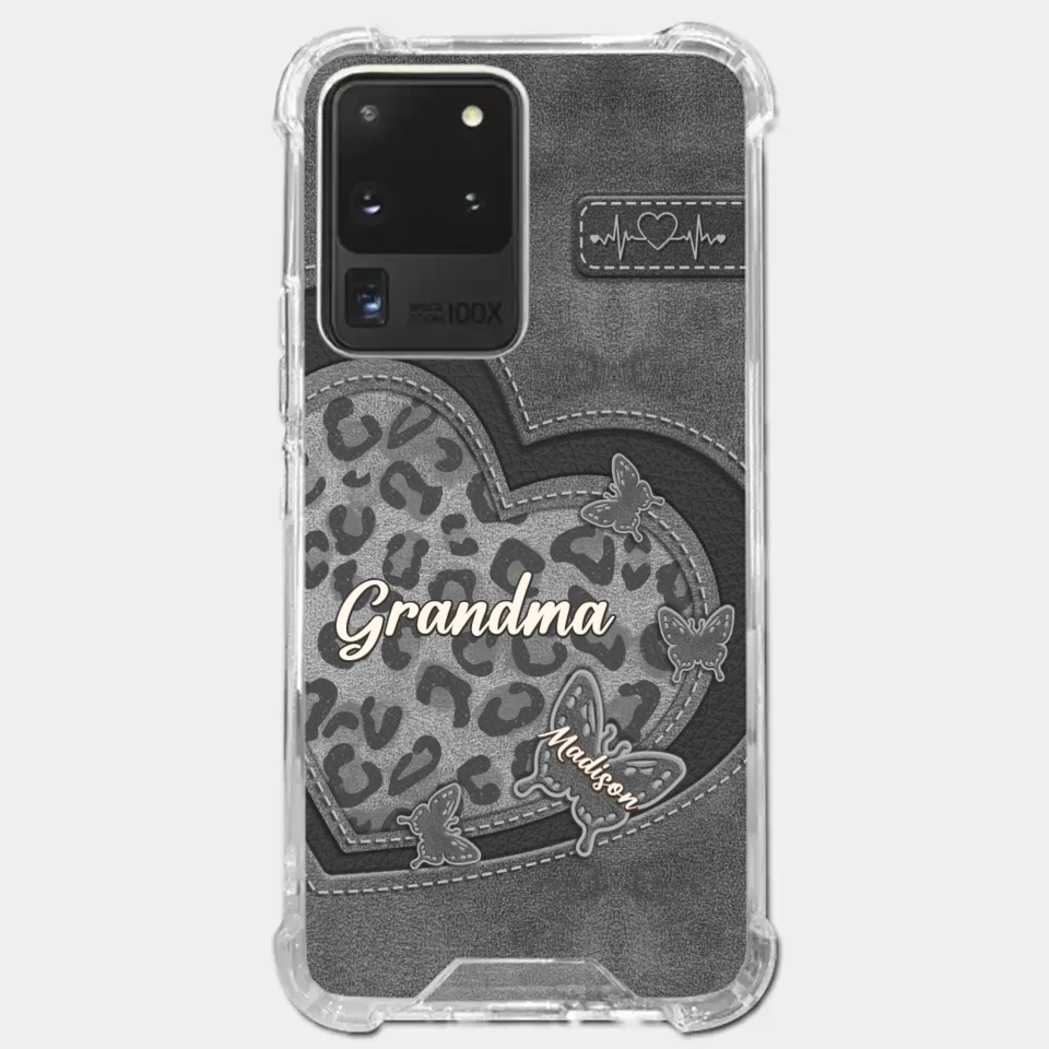 Grandma’s Love Is The Warmest Place To Be - Family Personalized Custom Clear Phone Case - Gift For Mom, Grandma