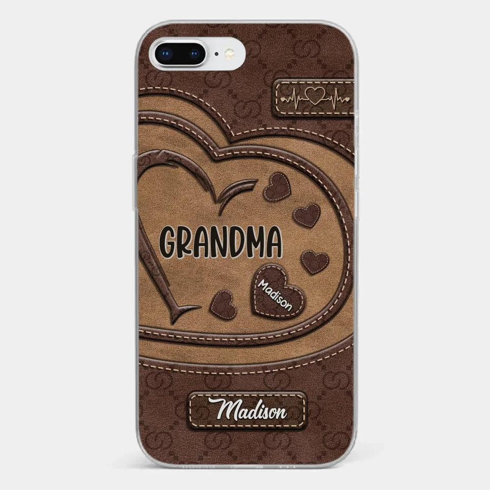 Rooted In Love, Growing Together - Family Personalized Custom Clear Phone Case - Gift For Mom, Grandma