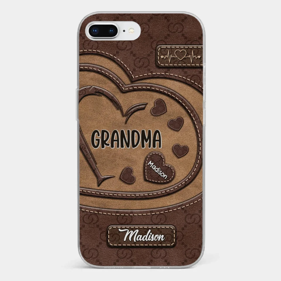 Rooted In Love, Growing Together - Family Personalized Custom Clear Phone Case - Gift For Mom, Grandma