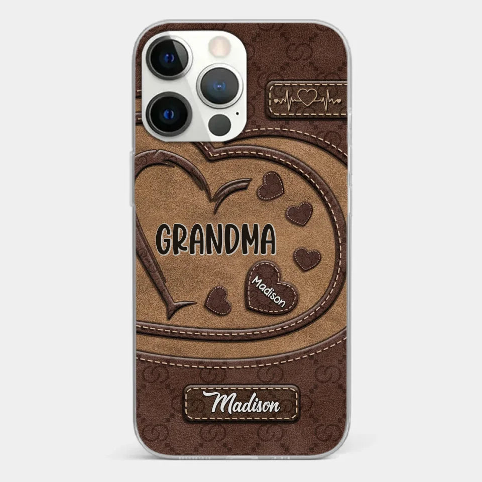 Rooted In Love, Growing Together - Family Personalized Custom Clear Phone Case - Gift For Mom, Grandma