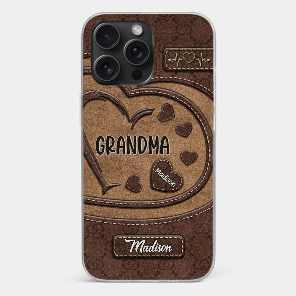 Rooted In Love, Growing Together - Family Personalized Custom Clear Phone Case - Gift For Mom, Grandma