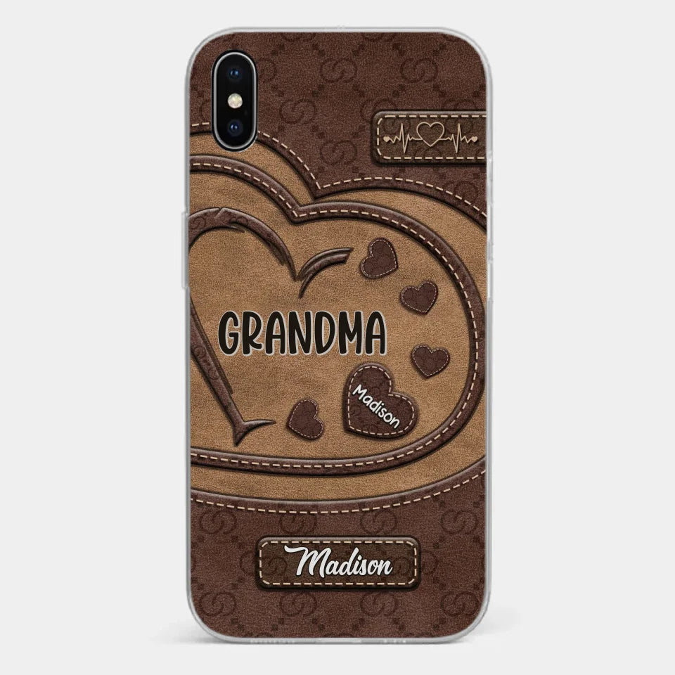 Rooted In Love, Growing Together - Family Personalized Custom Clear Phone Case - Gift For Mom, Grandma