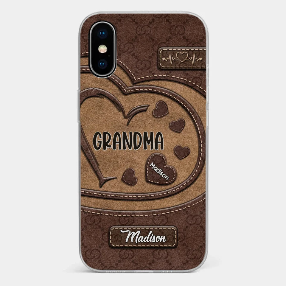 Rooted In Love, Growing Together - Family Personalized Custom Clear Phone Case - Gift For Mom, Grandma