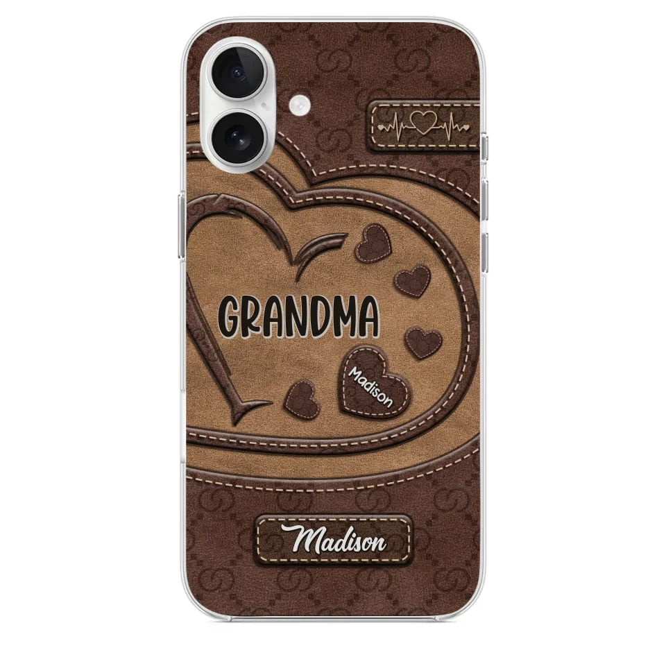 Rooted In Love, Growing Together - Family Personalized Custom Clear Phone Case - Gift For Mom, Grandma