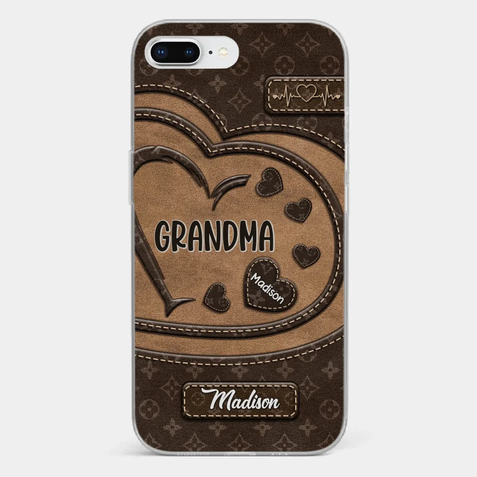 We Are Born Of Love - Family Personalized Custom Clear Phone Case - Gift For Mom, Grandma
