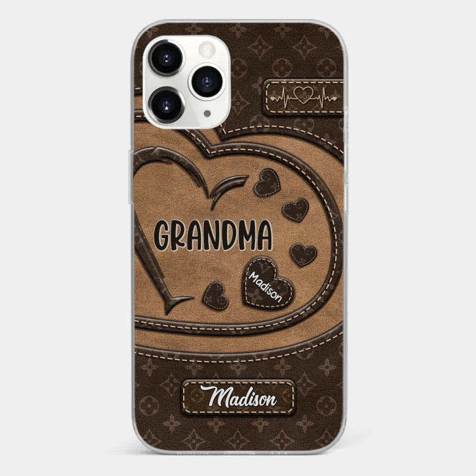We Are Born Of Love - Family Personalized Custom Clear Phone Case - Gift For Mom, Grandma