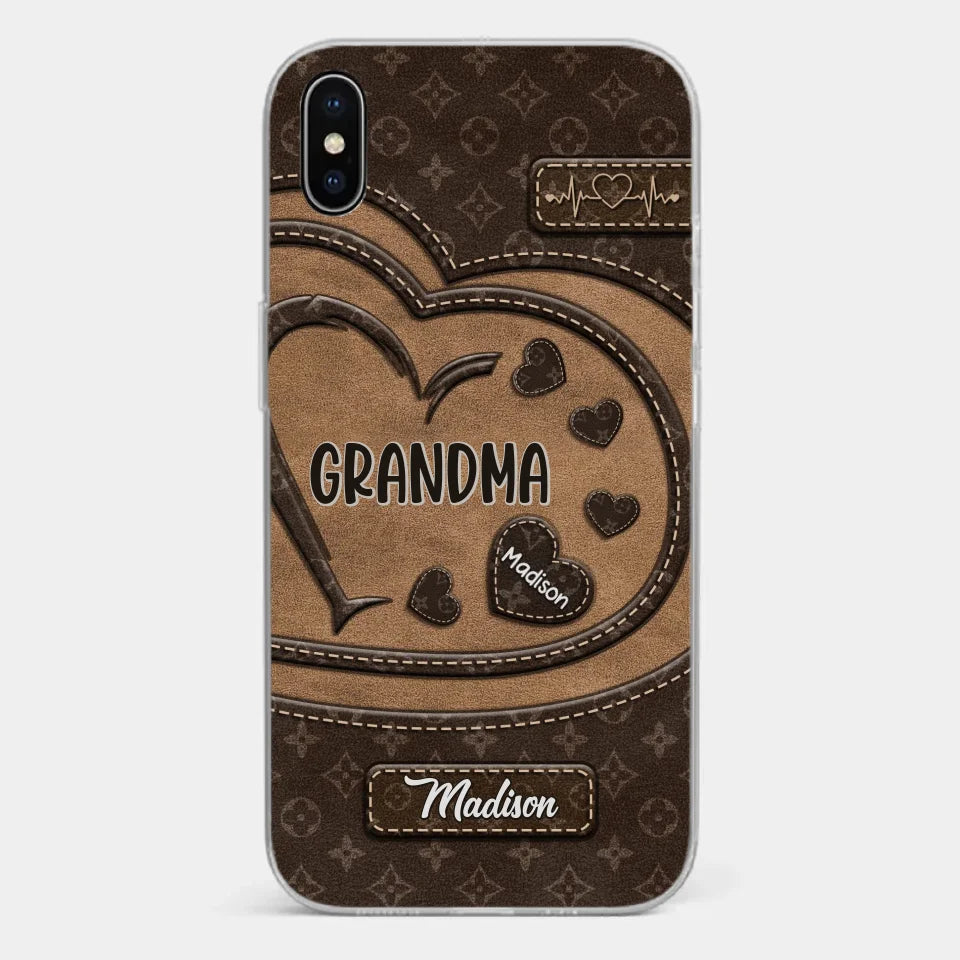 We Are Born Of Love - Family Personalized Custom Clear Phone Case - Gift For Mom, Grandma