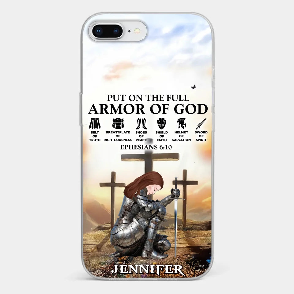 Ephesians 6 10 - Family Personalized Custom Clear Phone Case - Gift For Yourself, Best Friends, Siblings, Family Members