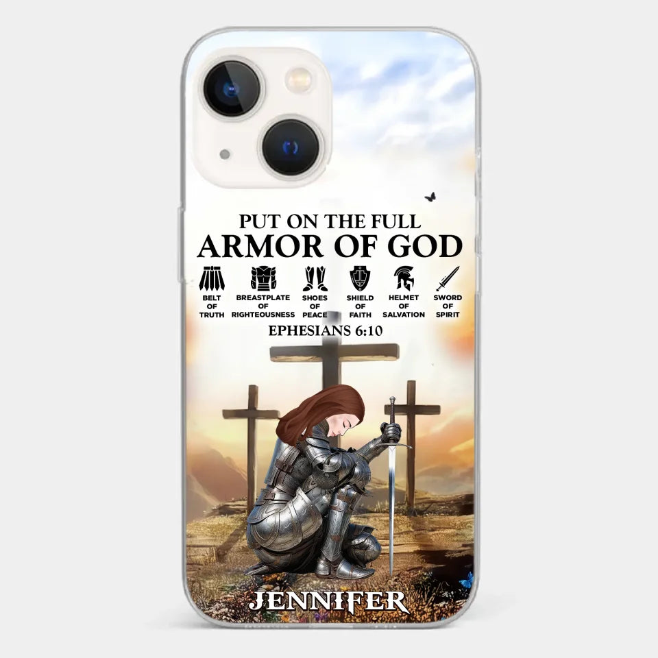 Ephesians 6 10 - Family Personalized Custom Clear Phone Case - Gift For Yourself, Best Friends, Siblings, Family Members