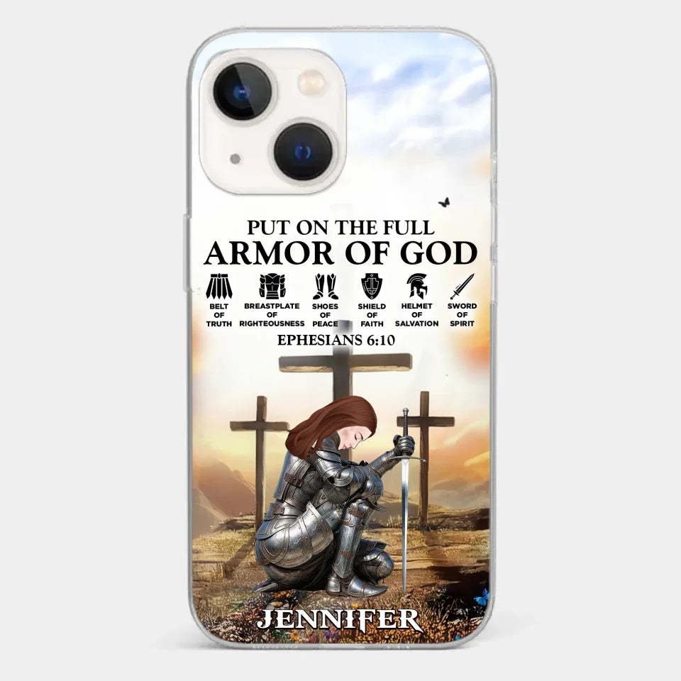 Ephesians 6 10 - Family Personalized Custom Clear Phone Case - Gift For Yourself, Best Friends, Siblings, Family Members