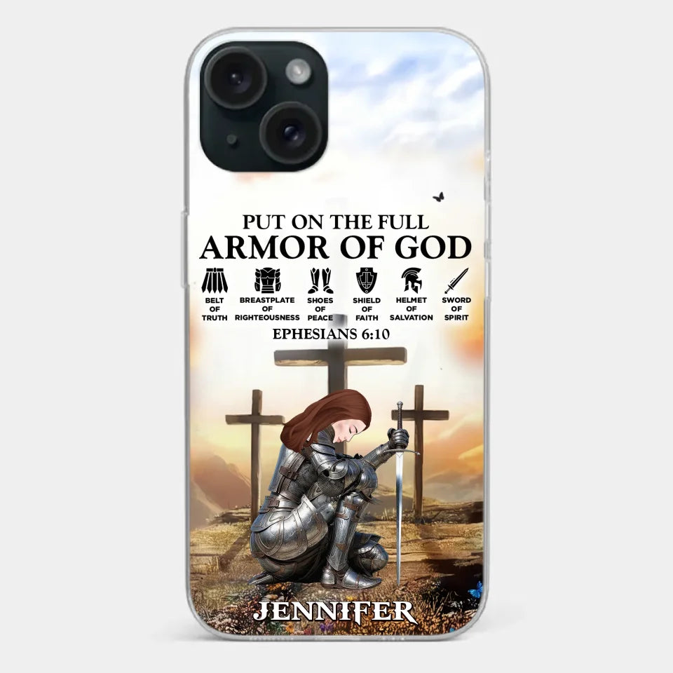 Ephesians 6 10 - Family Personalized Custom Clear Phone Case - Gift For Yourself, Best Friends, Siblings, Family Members
