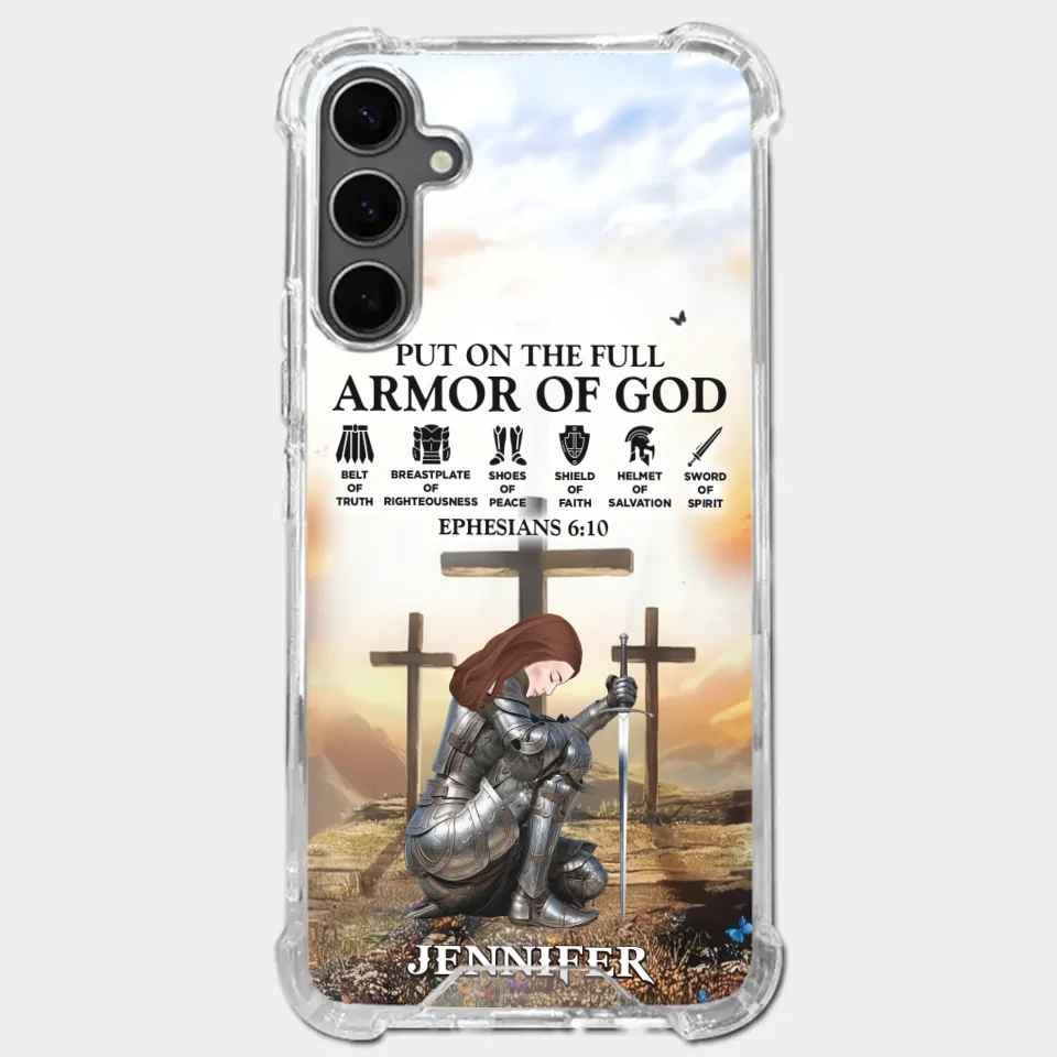 Ephesians 6 10 - Family Personalized Custom Clear Phone Case - Gift For Yourself, Best Friends, Siblings, Family Members