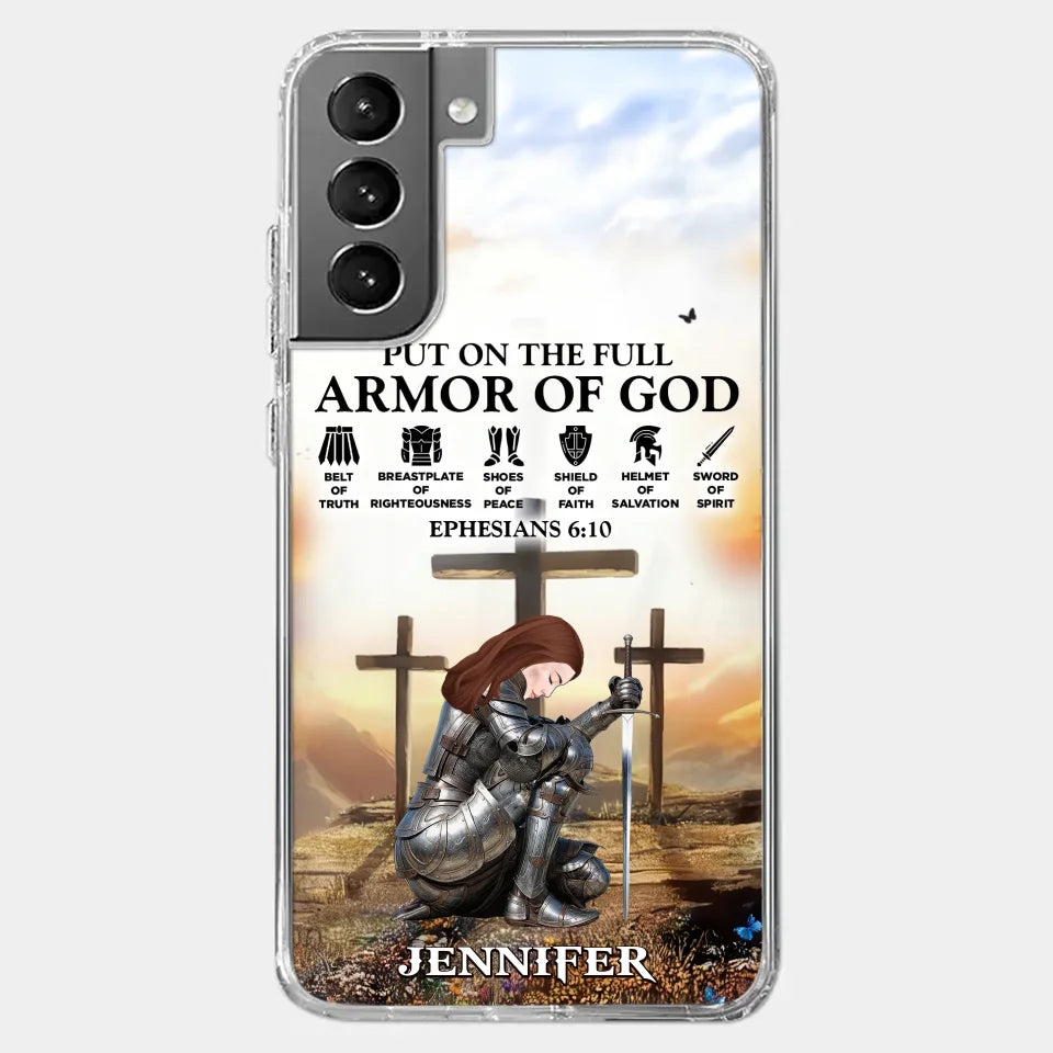 Ephesians 6 10 - Family Personalized Custom Clear Phone Case - Gift For Yourself, Best Friends, Siblings, Family Members