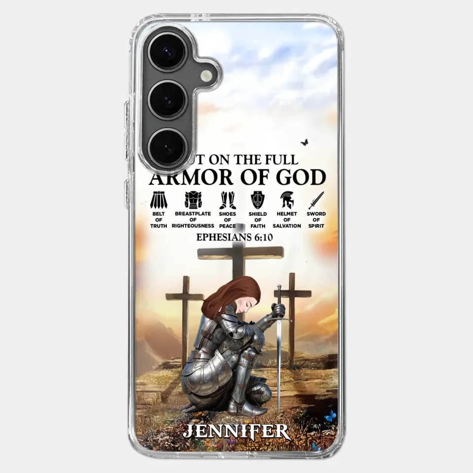 Ephesians 6 10 - Family Personalized Custom Clear Phone Case - Gift For Yourself, Best Friends, Siblings, Family Members