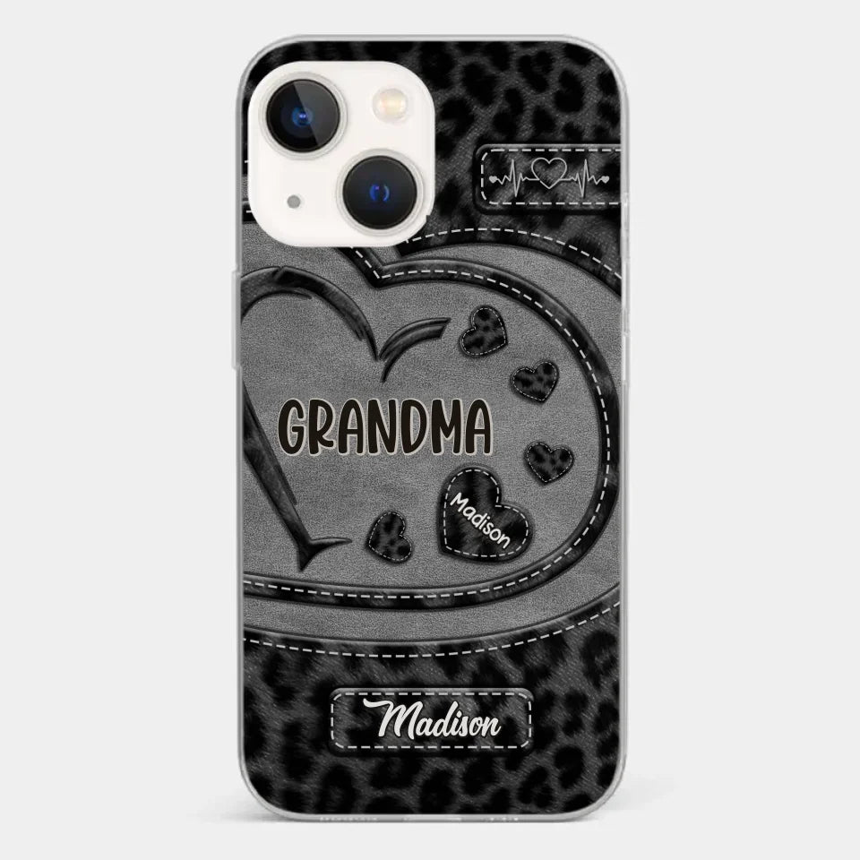 Grandma’s Love Makes Life Sweeter - Family Personalized Custom Clear Phone Case - Gift For Mom, Grandma