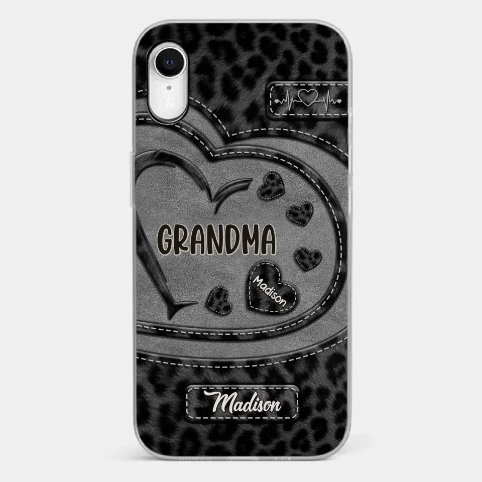 Grandma’s Love Makes Life Sweeter - Family Personalized Custom Clear Phone Case - Gift For Mom, Grandma