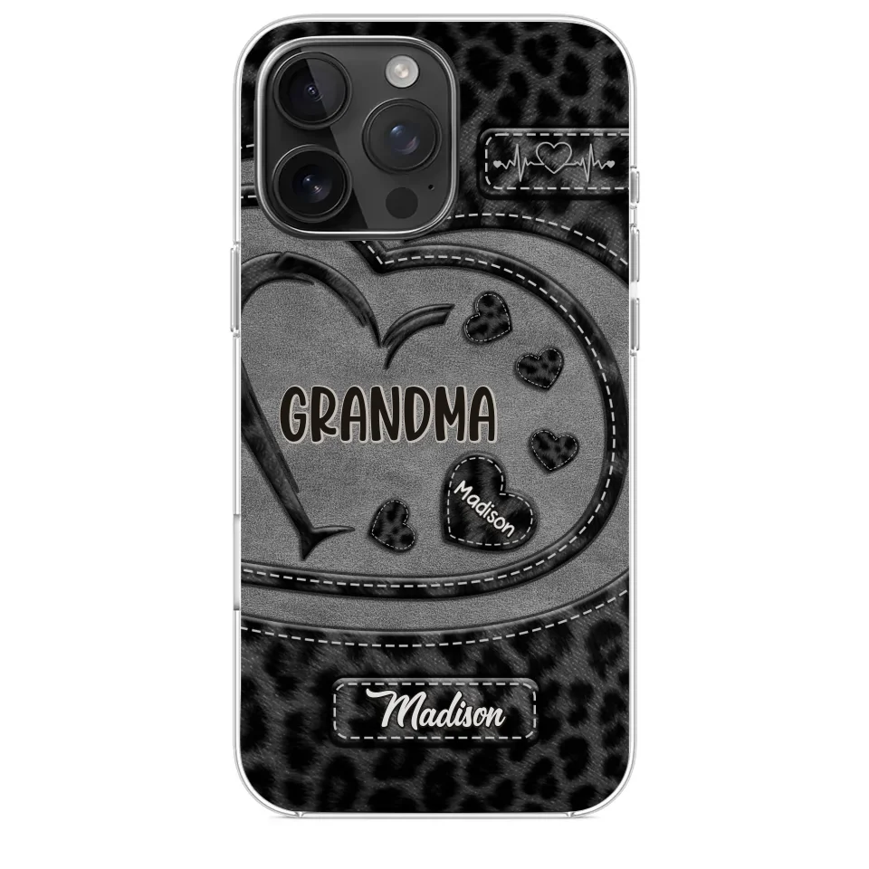 Grandma’s Love Makes Life Sweeter - Family Personalized Custom Clear Phone Case - Gift For Mom, Grandma