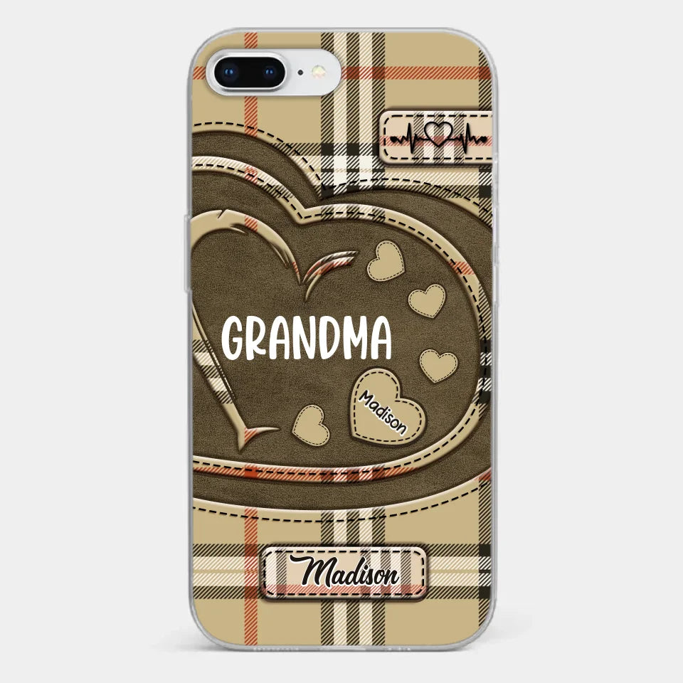 Her Love Is A Legacy That Never Fades - Family Personalized Custom Clear Phone Case - Gift For Mom, Grandma