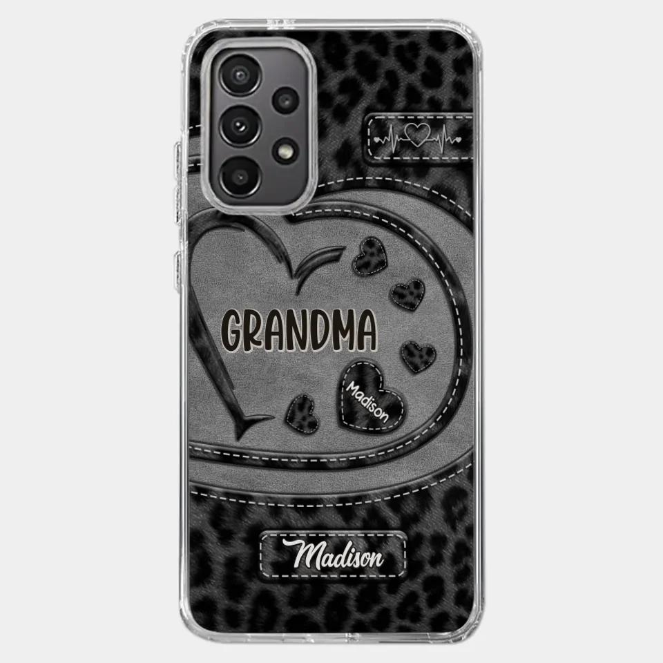 Grandma’s Love Makes Life Sweeter - Family Personalized Custom Clear Phone Case - Gift For Mom, Grandma