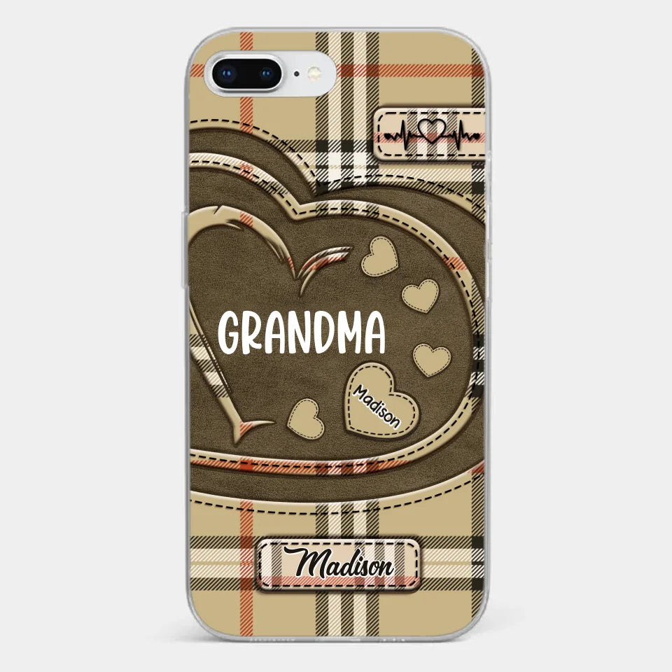 Her Love Is A Legacy That Never Fades - Family Personalized Custom Clear Phone Case - Gift For Mom, Grandma