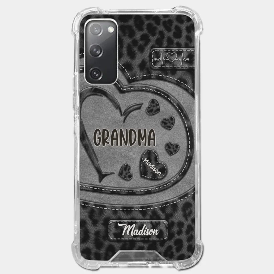 Grandma’s Love Makes Life Sweeter - Family Personalized Custom Clear Phone Case - Gift For Mom, Grandma