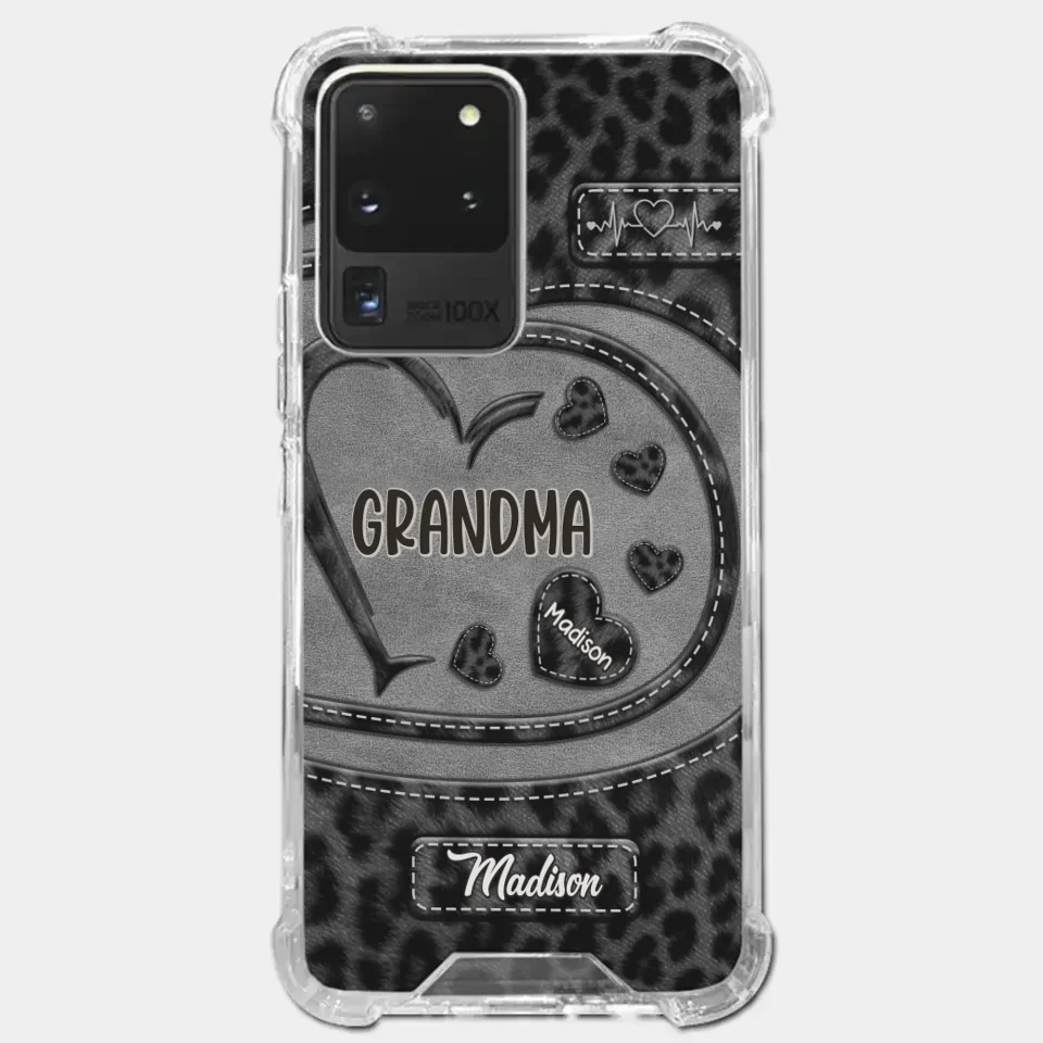 Grandma’s Love Makes Life Sweeter - Family Personalized Custom Clear Phone Case - Gift For Mom, Grandma