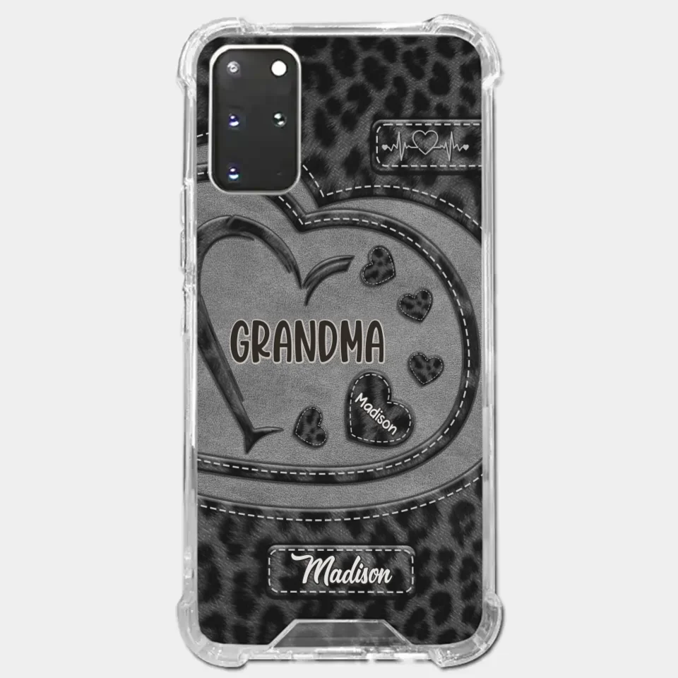 Grandma’s Love Makes Life Sweeter - Family Personalized Custom Clear Phone Case - Gift For Mom, Grandma