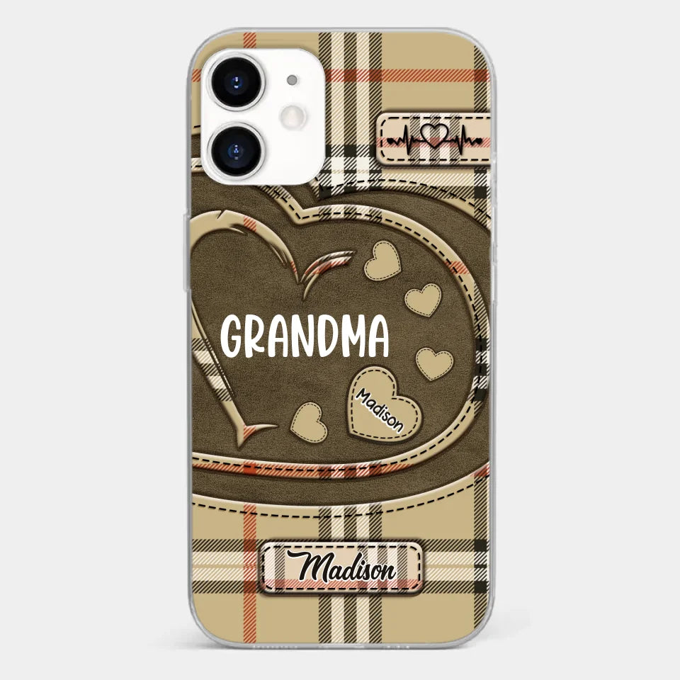 Her Love Is A Legacy That Never Fades - Family Personalized Custom Clear Phone Case - Gift For Mom, Grandma
