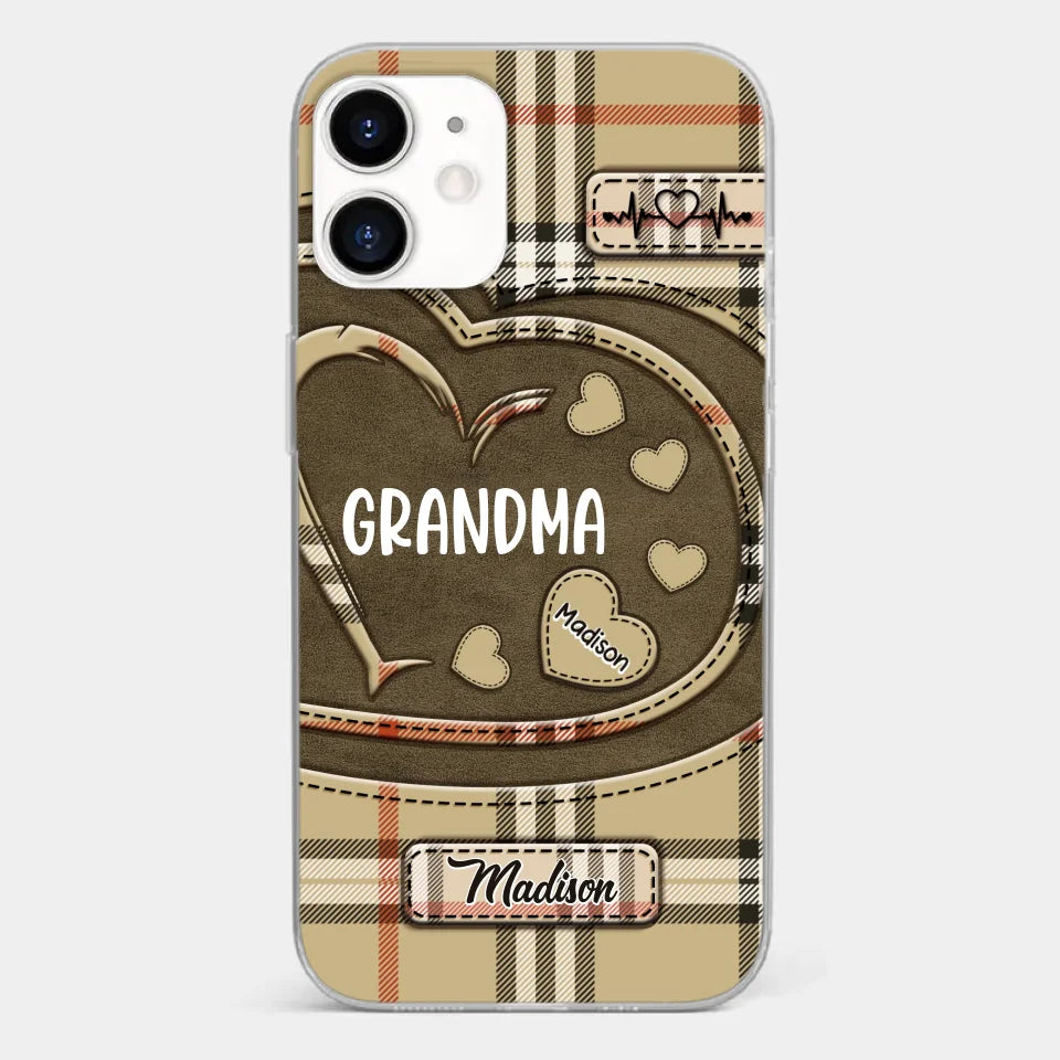 Her Love Is A Legacy That Never Fades - Family Personalized Custom Clear Phone Case - Gift For Mom, Grandma