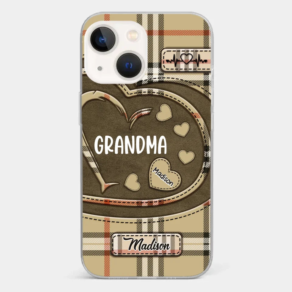 Her Love Is A Legacy That Never Fades - Family Personalized Custom Clear Phone Case - Gift For Mom, Grandma