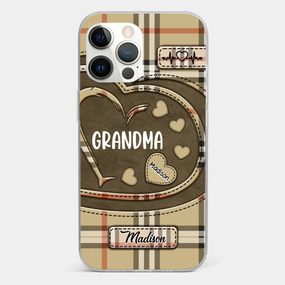 Her Love Is A Legacy That Never Fades - Family Personalized Custom Clear Phone Case - Gift For Mom, Grandma