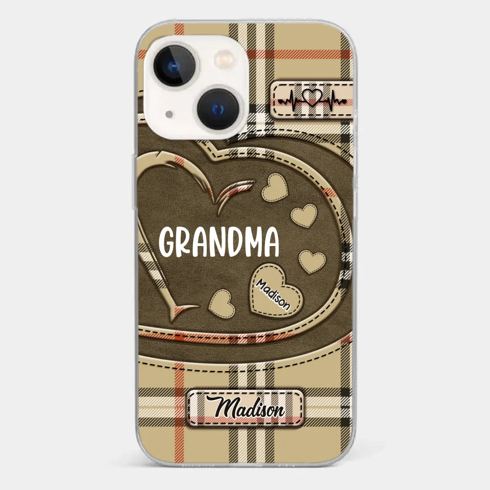 Her Love Is A Legacy That Never Fades - Family Personalized Custom Clear Phone Case - Gift For Mom, Grandma