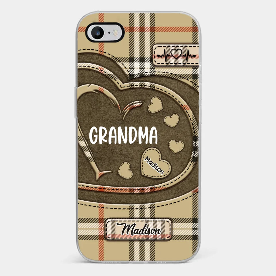 Her Love Is A Legacy That Never Fades - Family Personalized Custom Clear Phone Case - Gift For Mom, Grandma