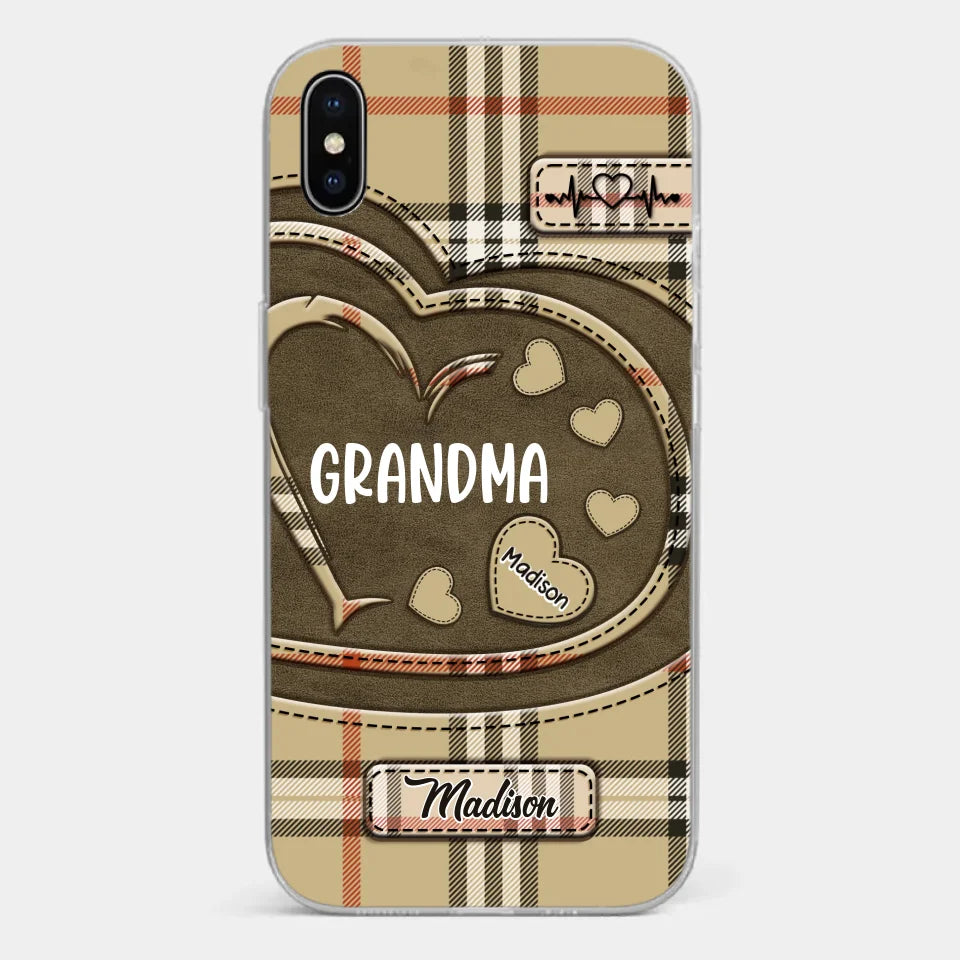 Her Love Is A Legacy That Never Fades - Family Personalized Custom Clear Phone Case - Gift For Mom, Grandma