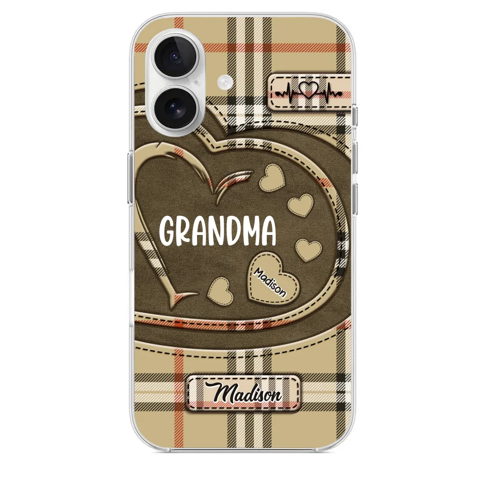 Her Love Is A Legacy That Never Fades - Family Personalized Custom Clear Phone Case - Gift For Mom, Grandma