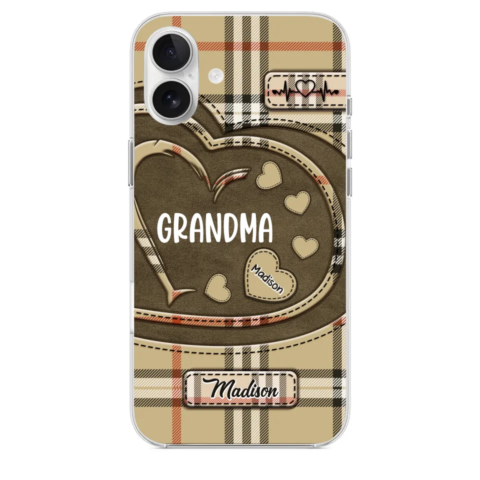 Her Love Is A Legacy That Never Fades - Family Personalized Custom Clear Phone Case - Gift For Mom, Grandma